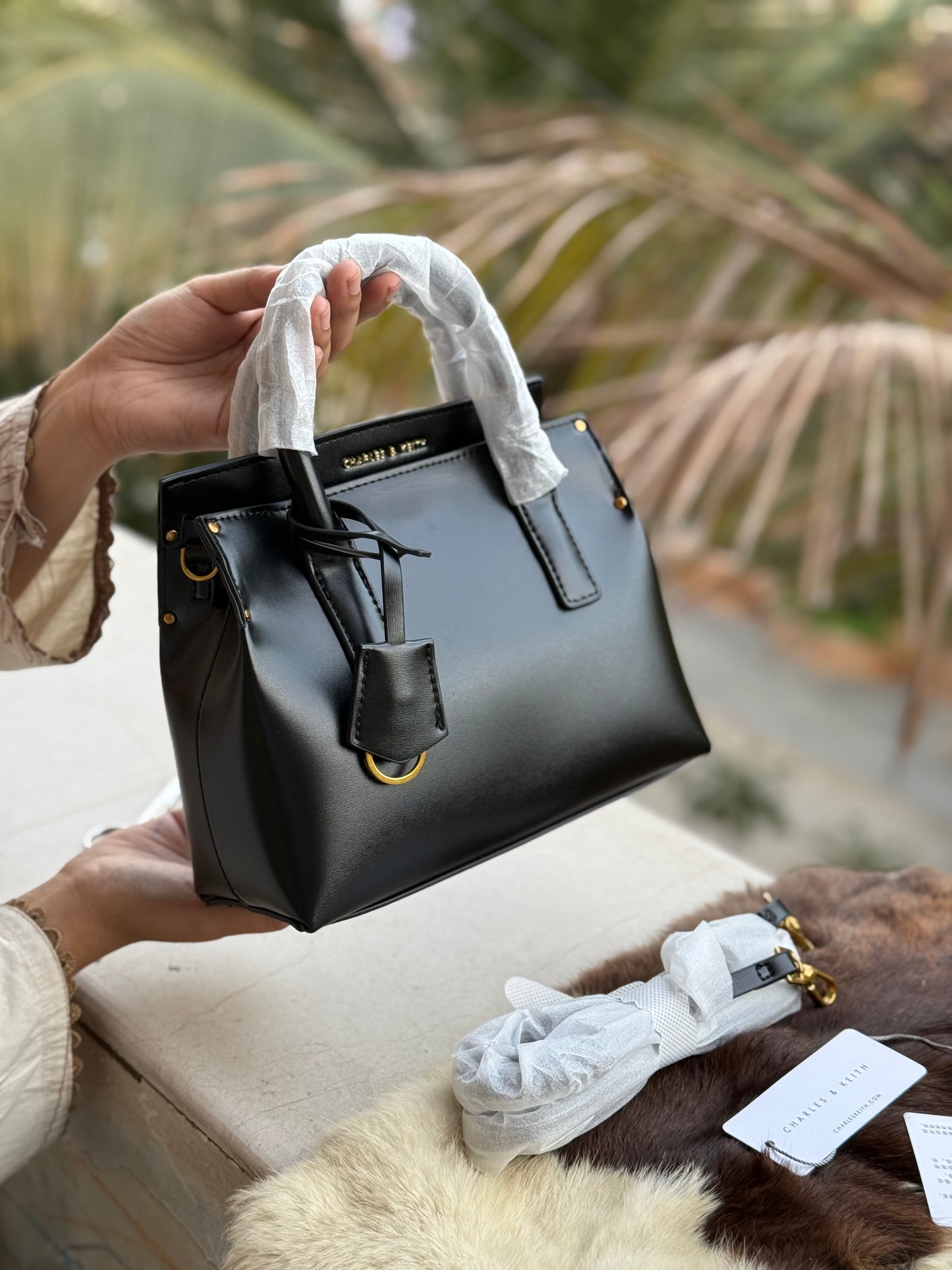 Charles & Keith Rene Structured Top handle bag-Master Series