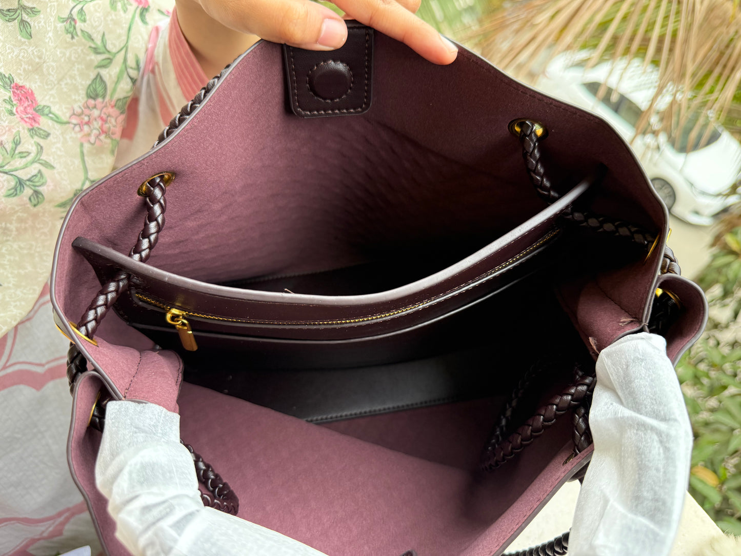 Bottega Venetta Andiamo Intrecciato-Dark Purple Master Series