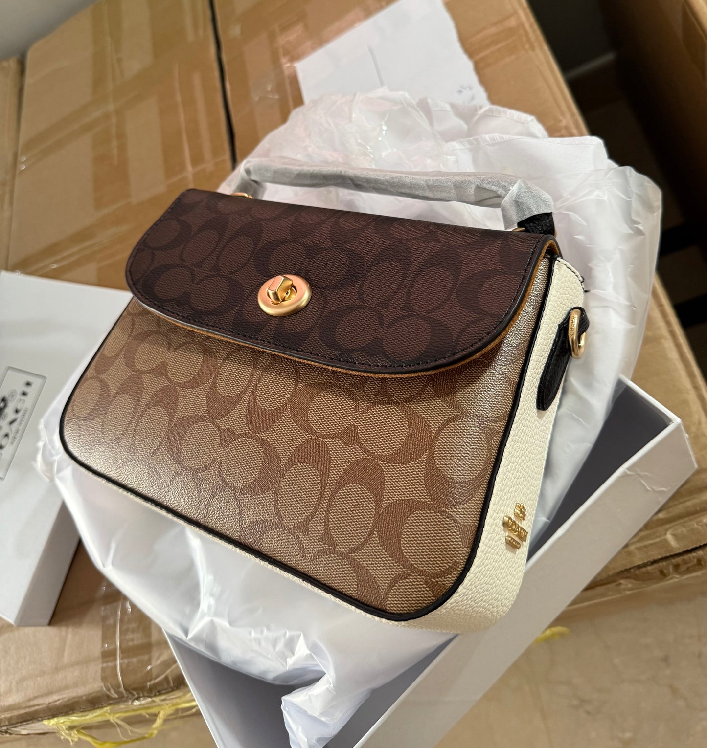 Coach Marlie Top Handle Satchel With Box.