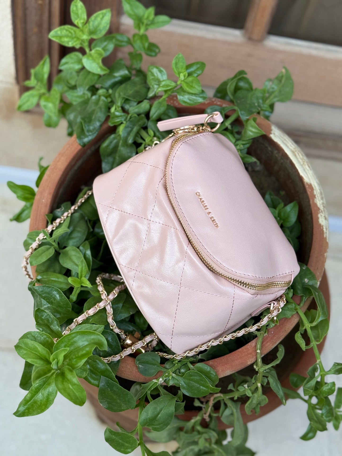 Charles & Keith Apfra Quilted Crossbody Bag With Box-Master Series