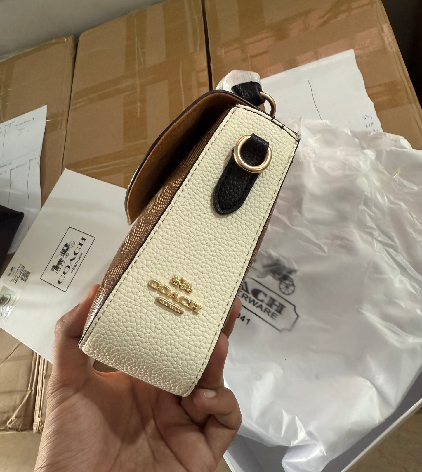 Coach Marlie Top Handle Satchel With Box.