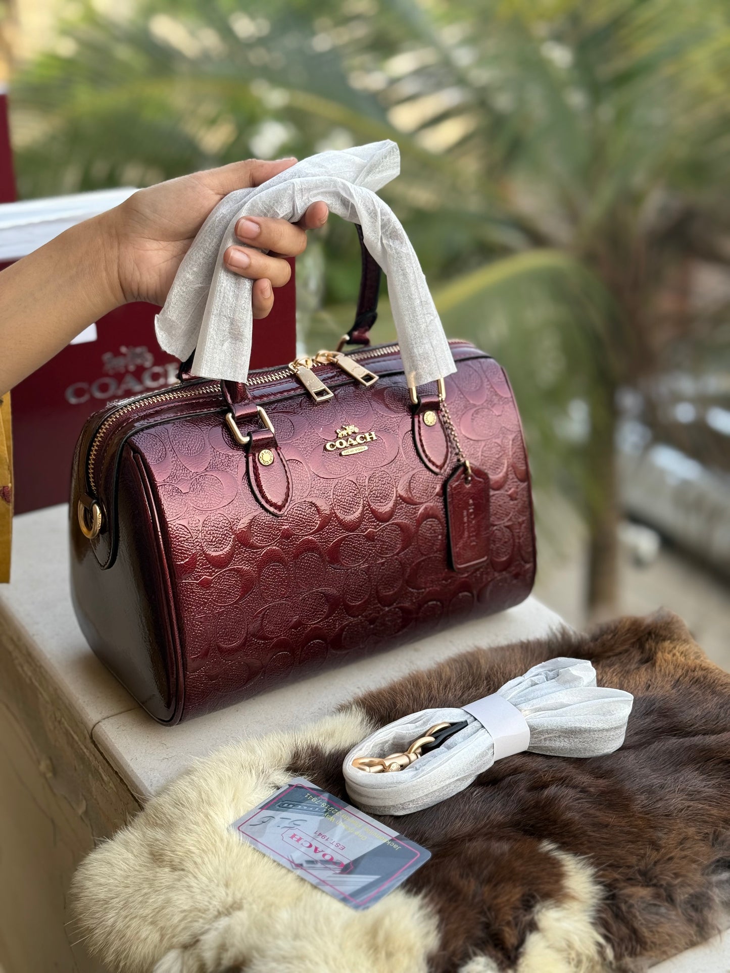 Coach Rowan Satchel With Box Master Series