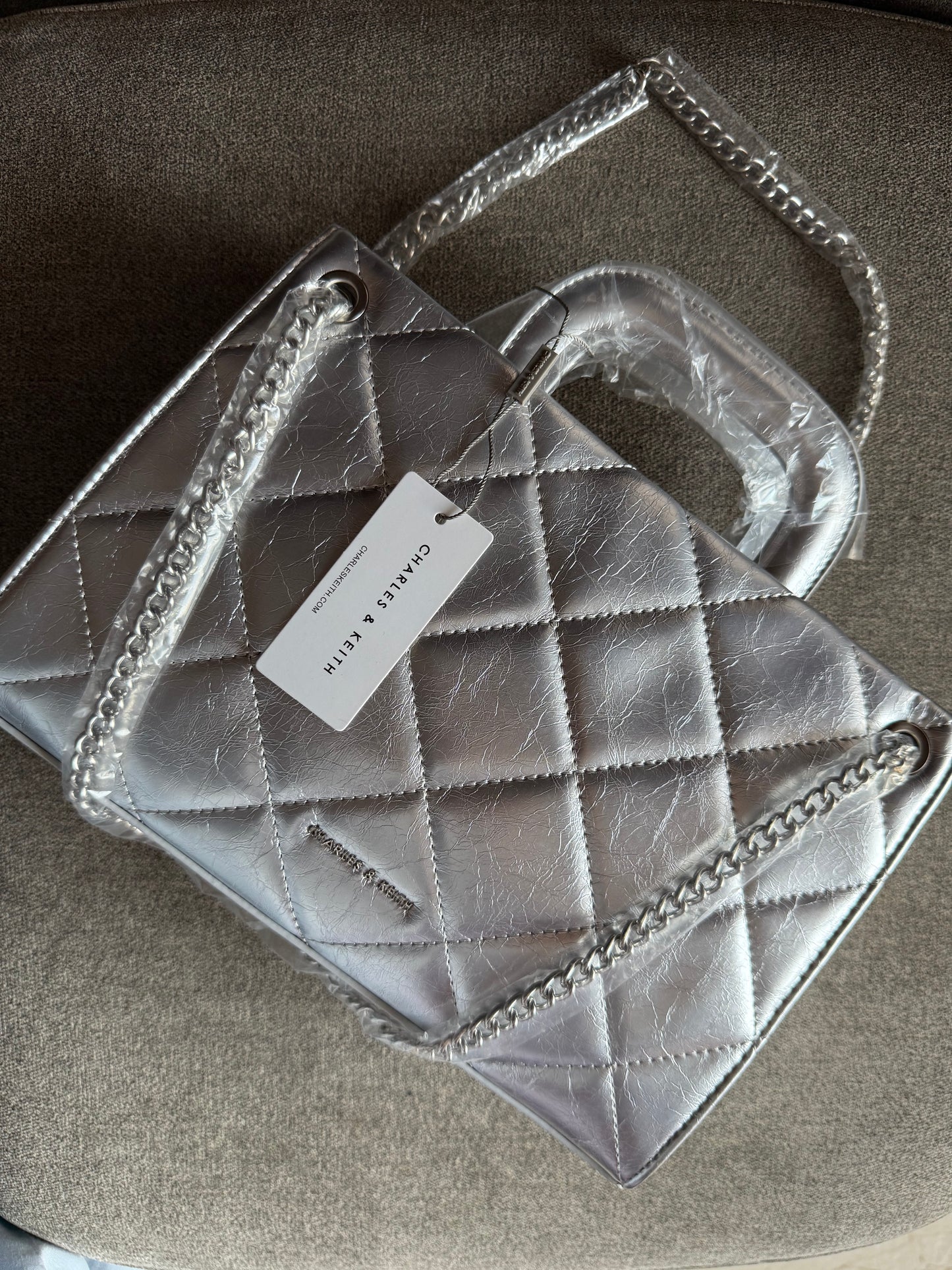 Charles & Keith Apfra Quilted Chain Master Series With Box