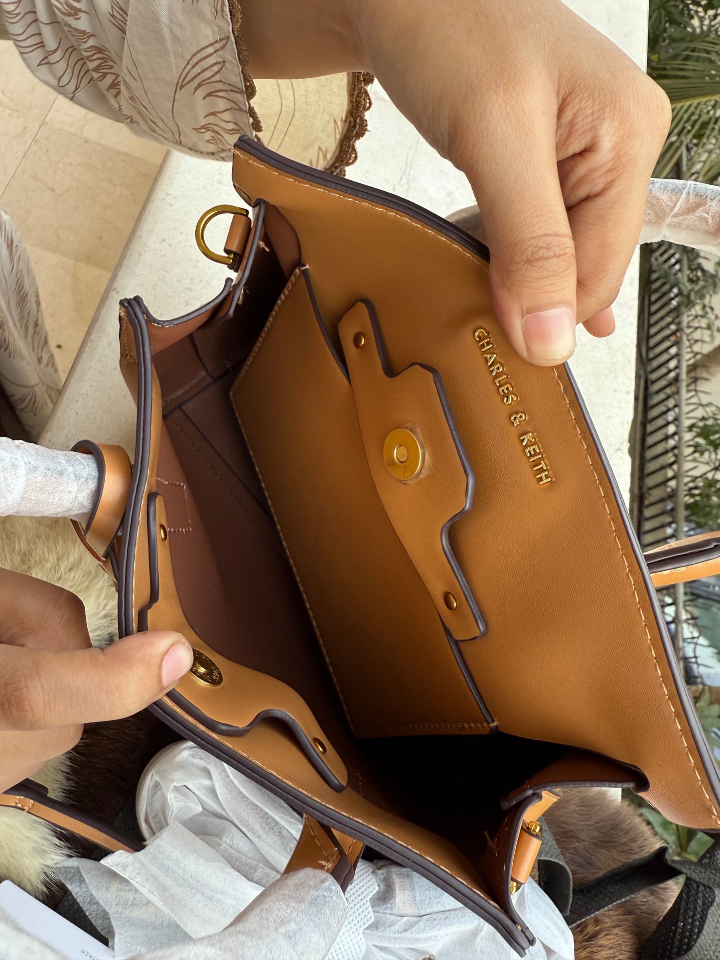 Charles & Keith Rene Structured Top handle bag-Master Series