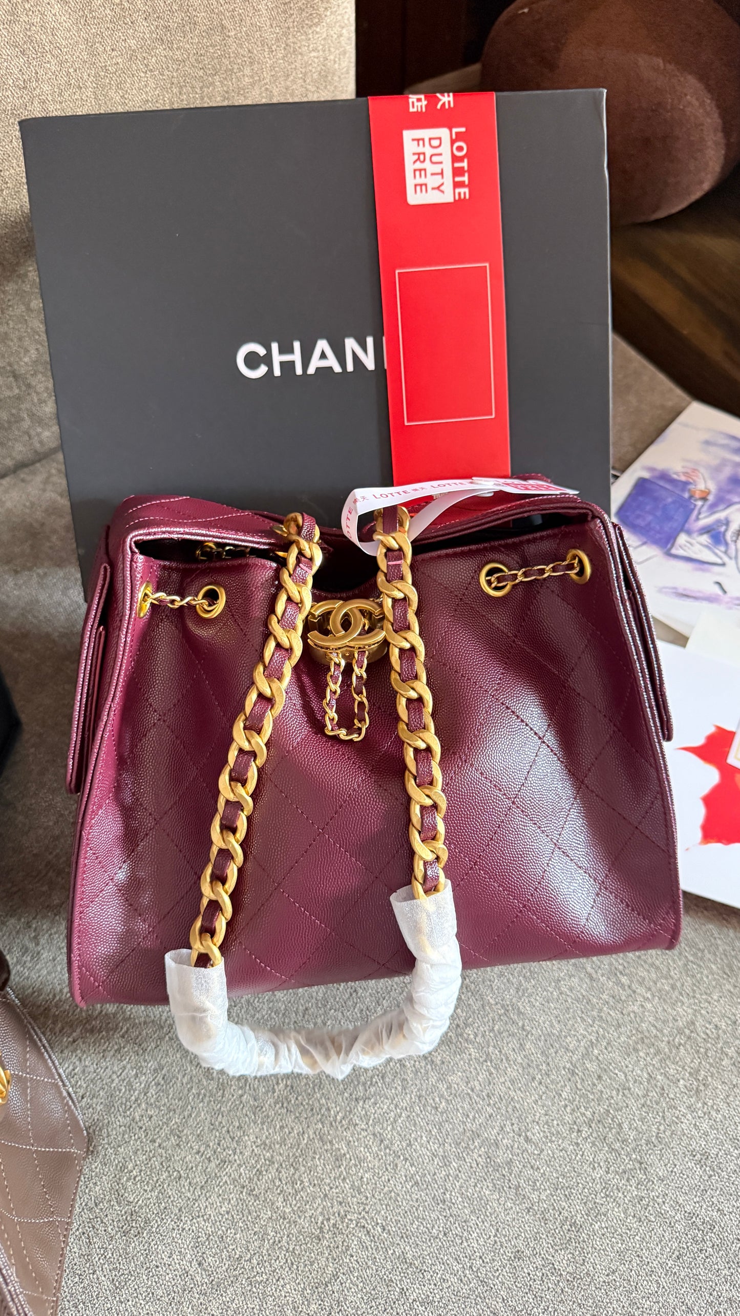 Chanel 25 small quilted hobo bag-AAA Series-Folding box Packaging.
