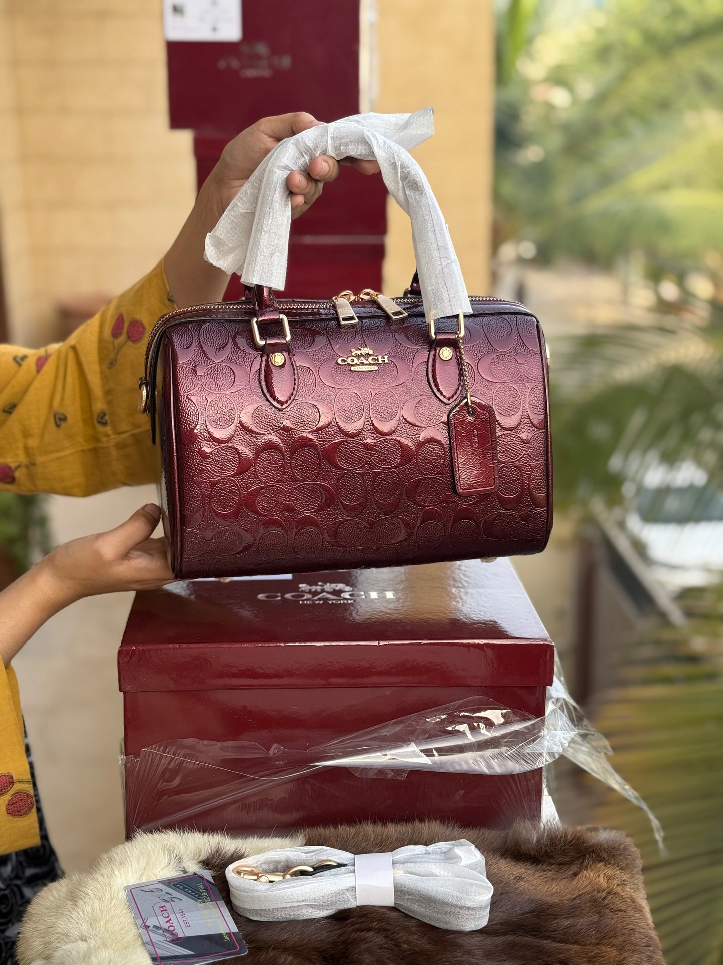 Coach Rowan Satchel With Box Master Series