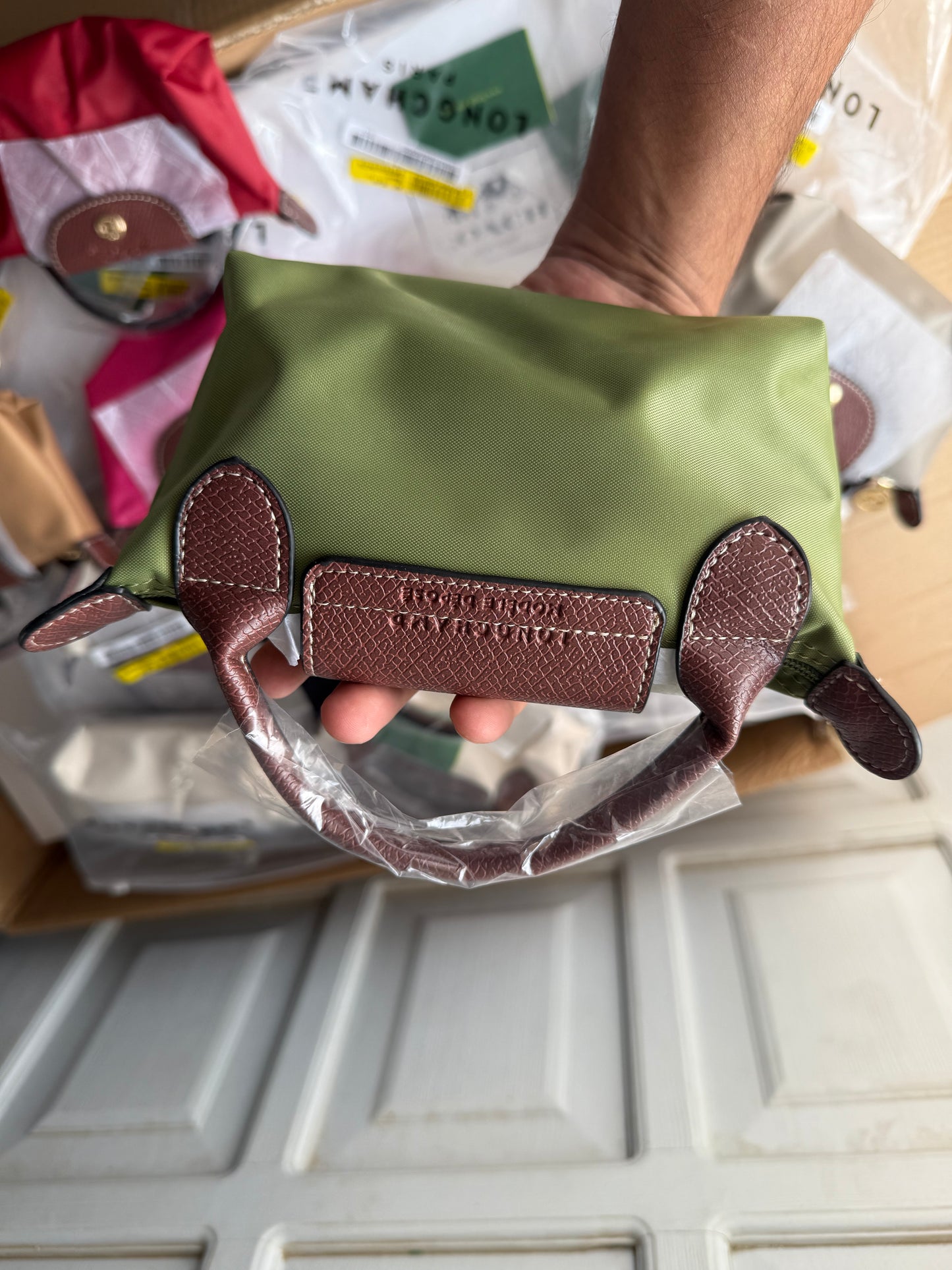 LONG CHAMP LE PLIAGE ORIGINAL POUCH WITH HANDLE ( Master Series )