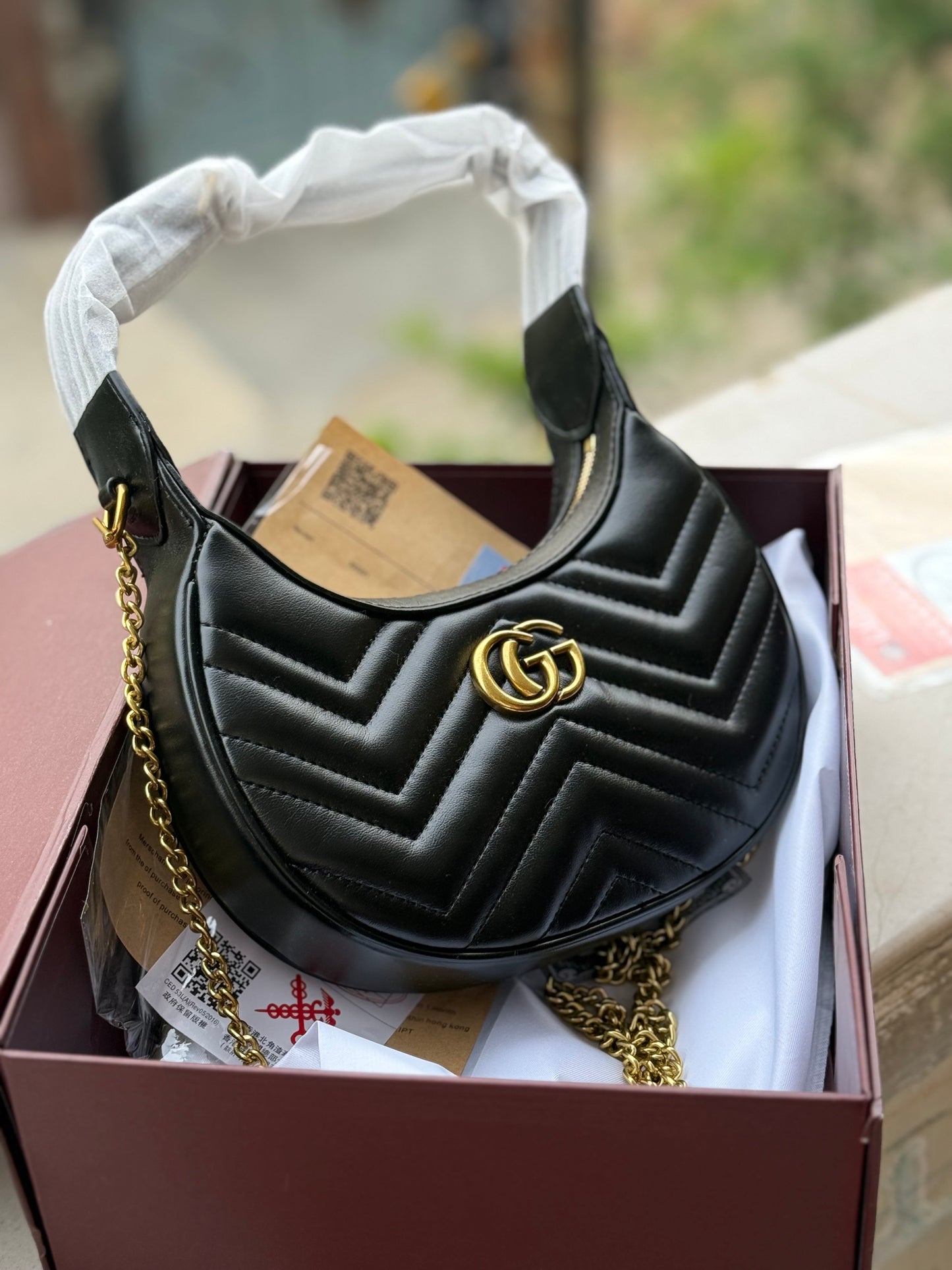 Gucci Marmont Shoulder bag With Box-Master Series With long chain
