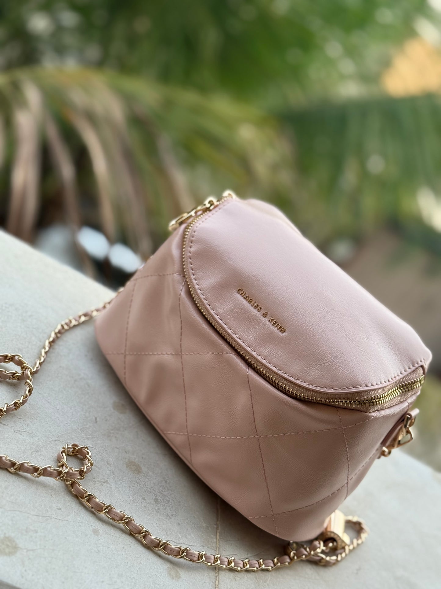 Charles & Keith Apfra Quilted Crossbody Bag With Box-Master Series