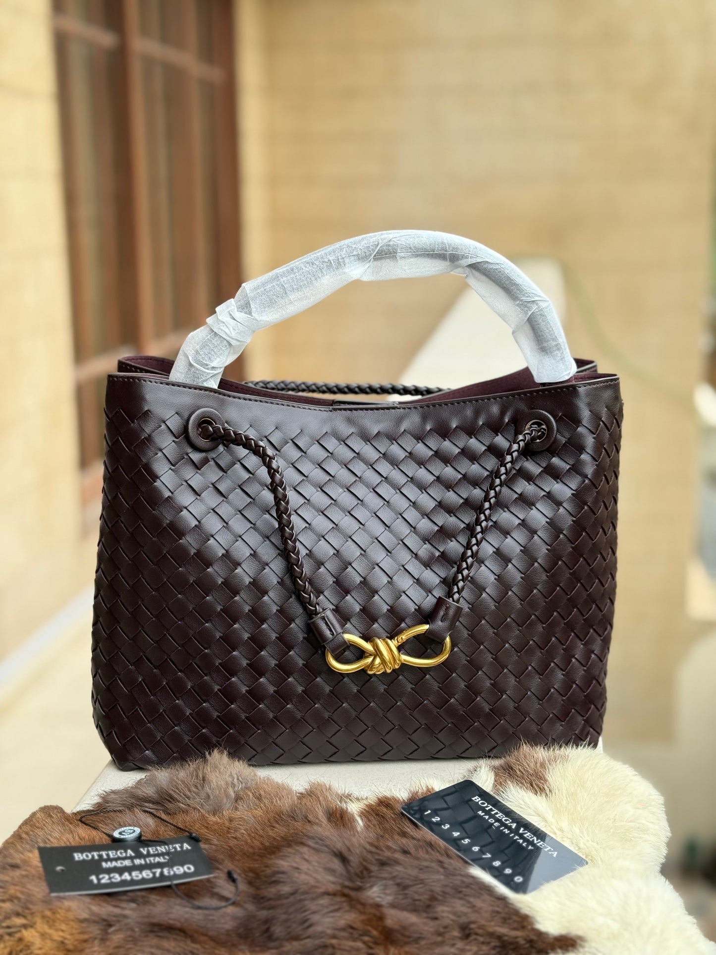 Bottega Venetta Andiamo Intrecciato-Dark Purple Master Series