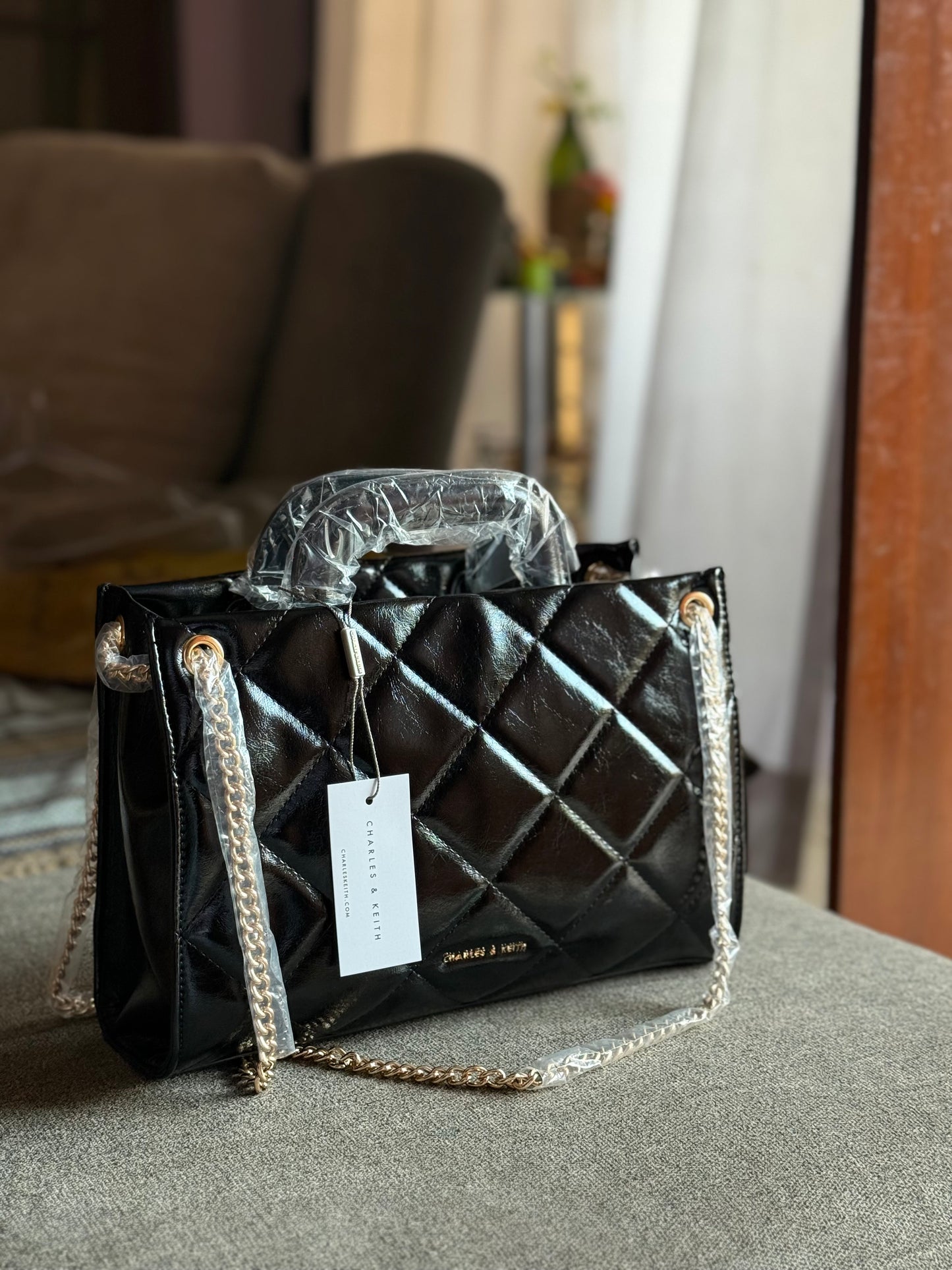 Charles & Keith Apfra Quilted Chain Master Series With Box