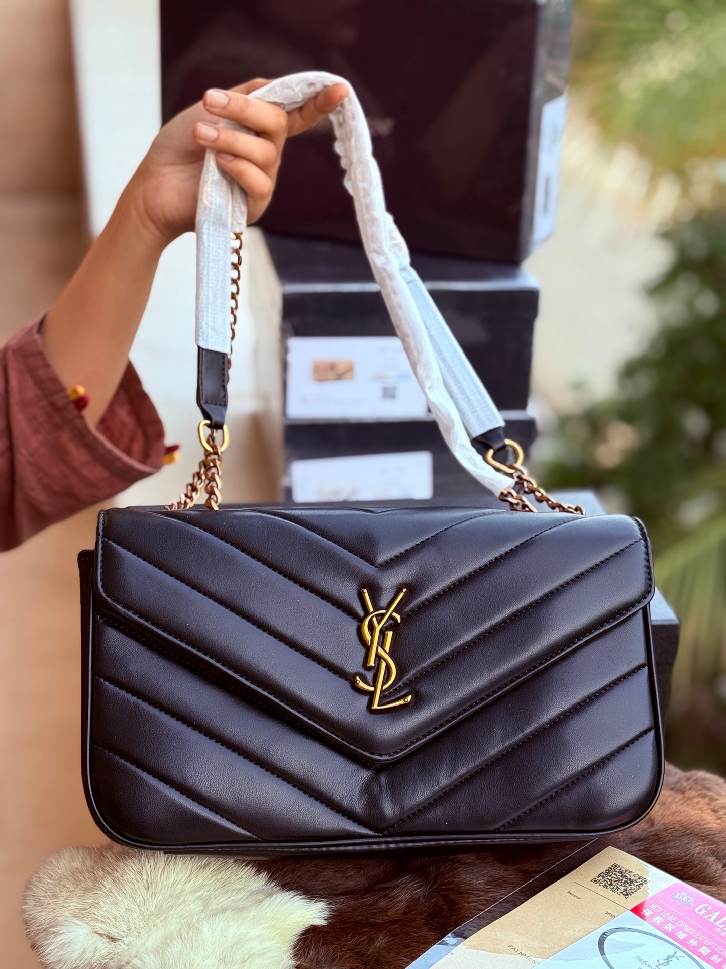 YSL Loulou Master Series With Box Black With Gold