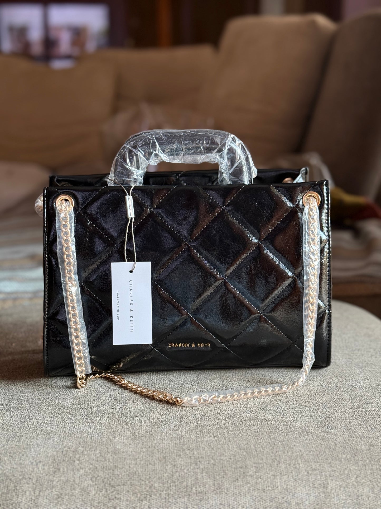 Charles & Keith Apfra Quilted Chain Master Series With Box