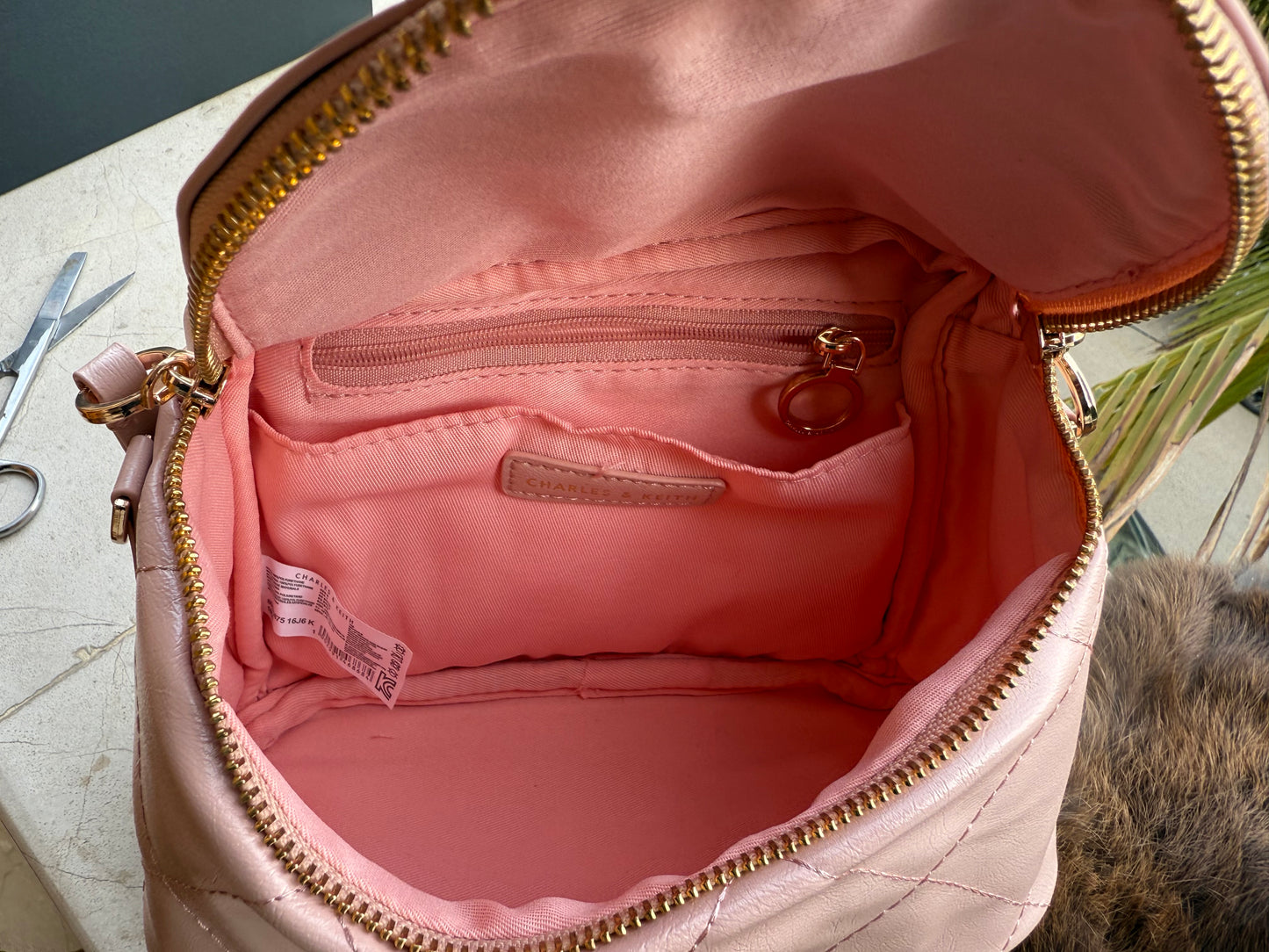 Charles & Keith Apfra Quilted Crossbody Bag With Box-Master Series