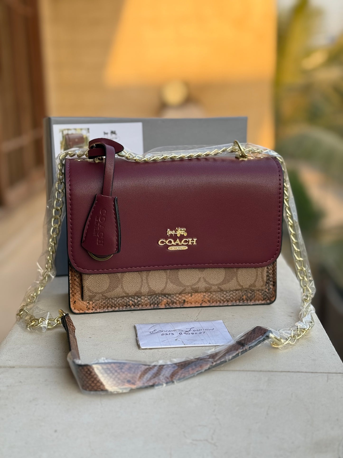 COACH KLARE Crossbody Bag Maroon