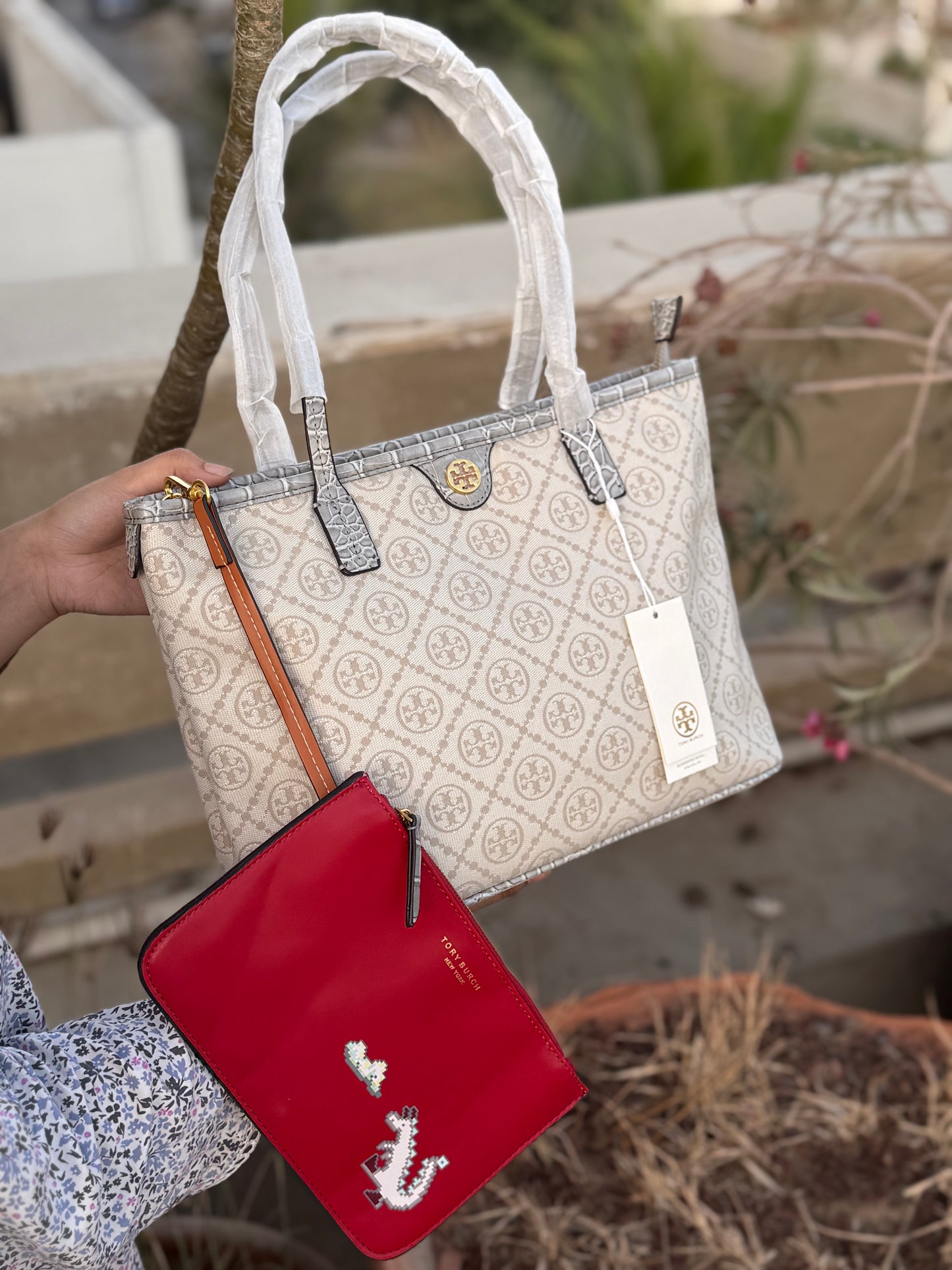 Tory Burch T Monogram Cloud Zip Tote Bag-Master Plus Series