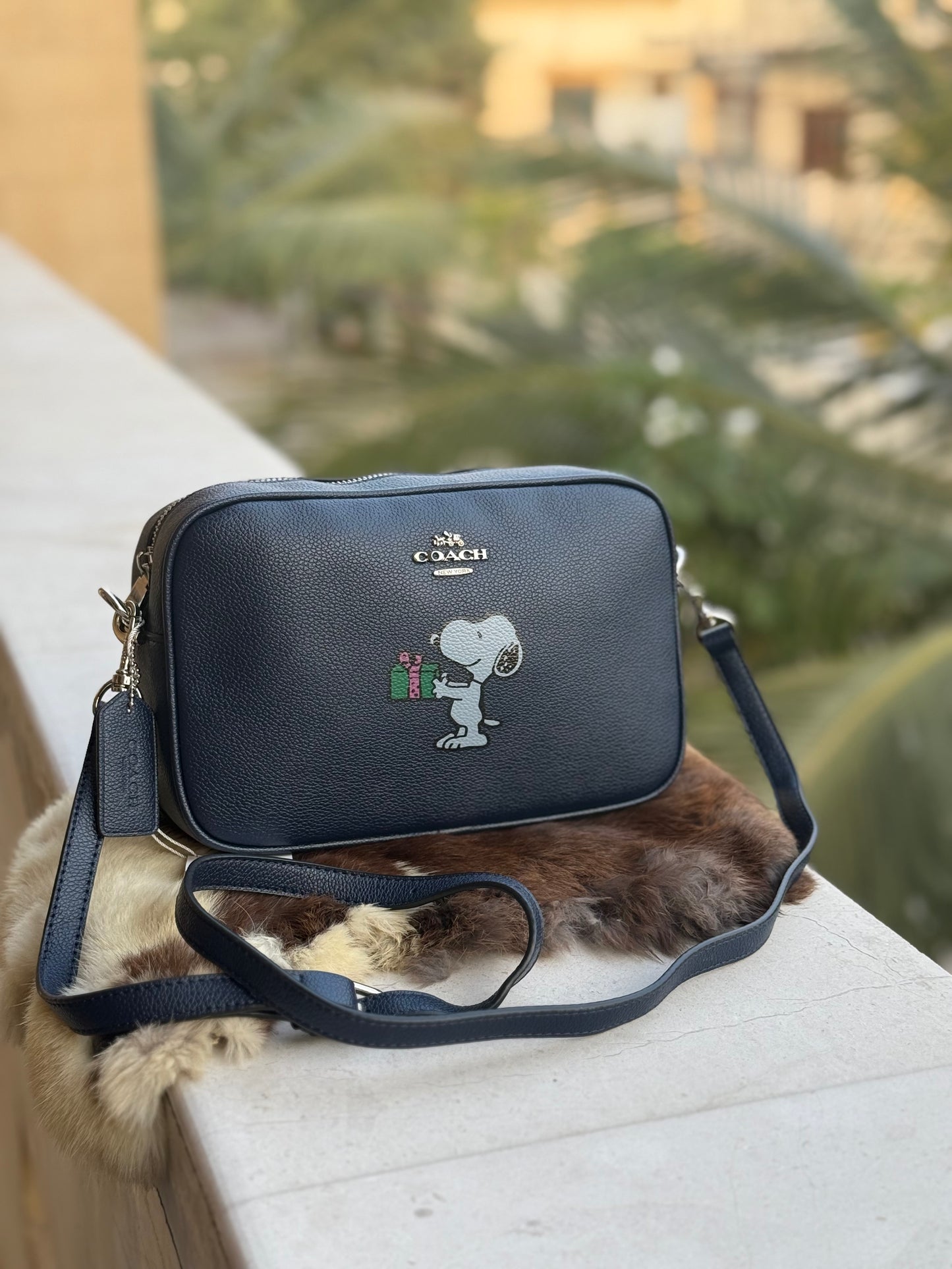 Coach X Peanuts Jamie Camera Bag with Snoopy Ski Motif-Same As Original-Master Series