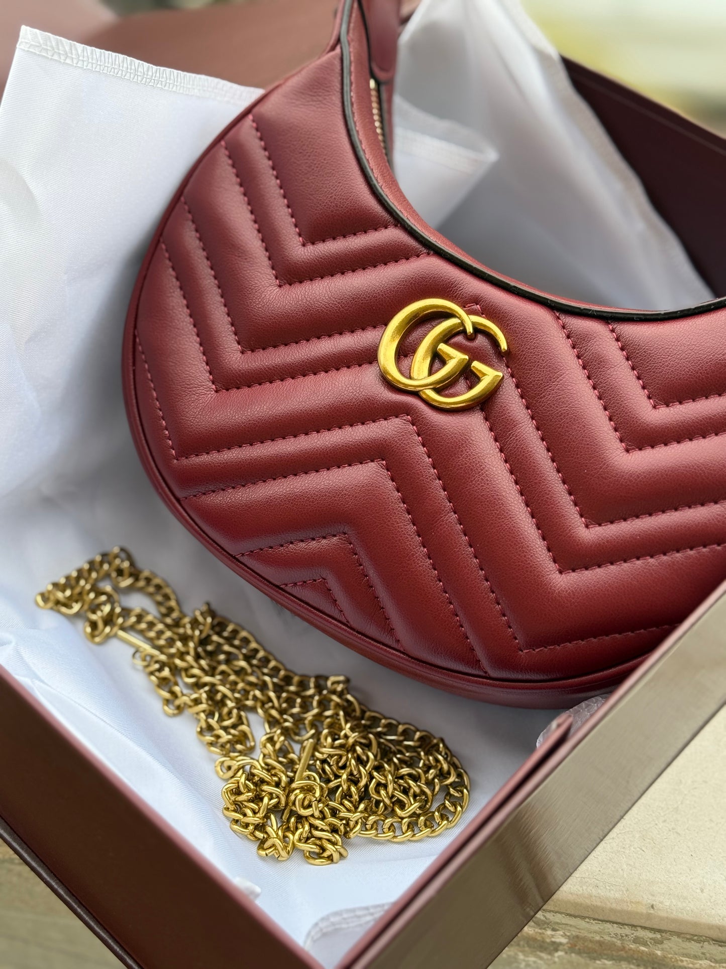 Gucci Marmont Shoulder bag With Box-Master Series With long chain