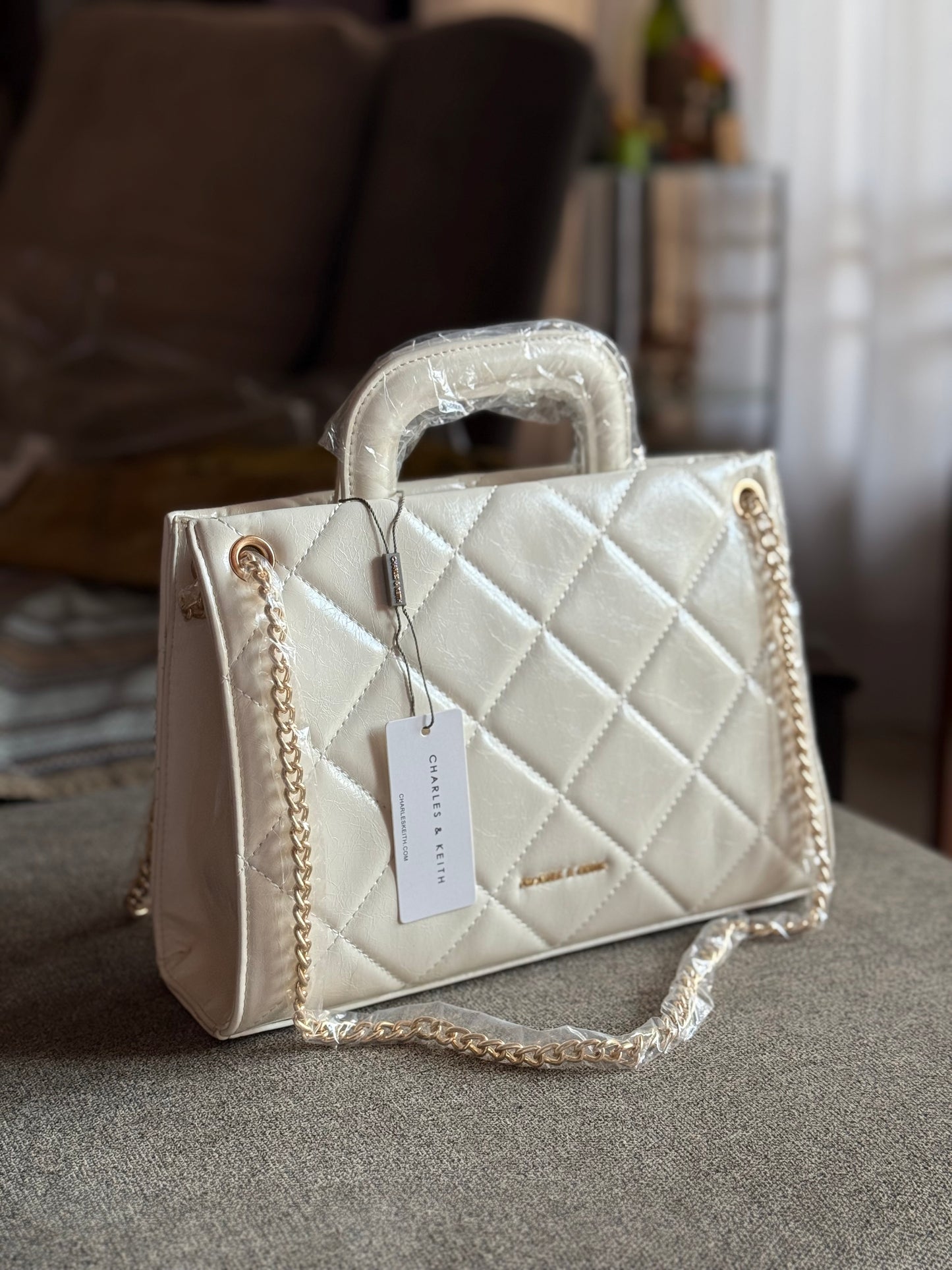 Charles & Keith Apfra Quilted Chain Master Series With Box