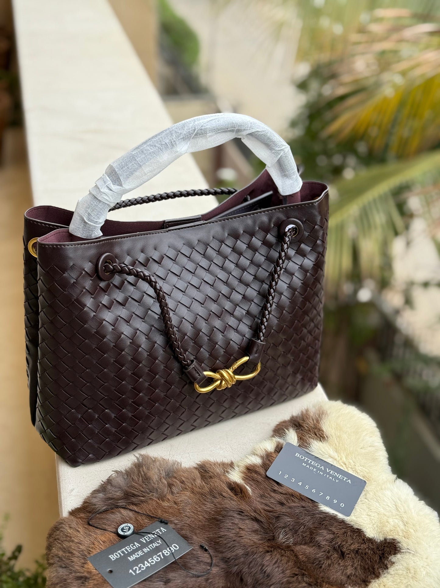 Bottega Venetta Andiamo Intrecciato-Dark Purple Master Series