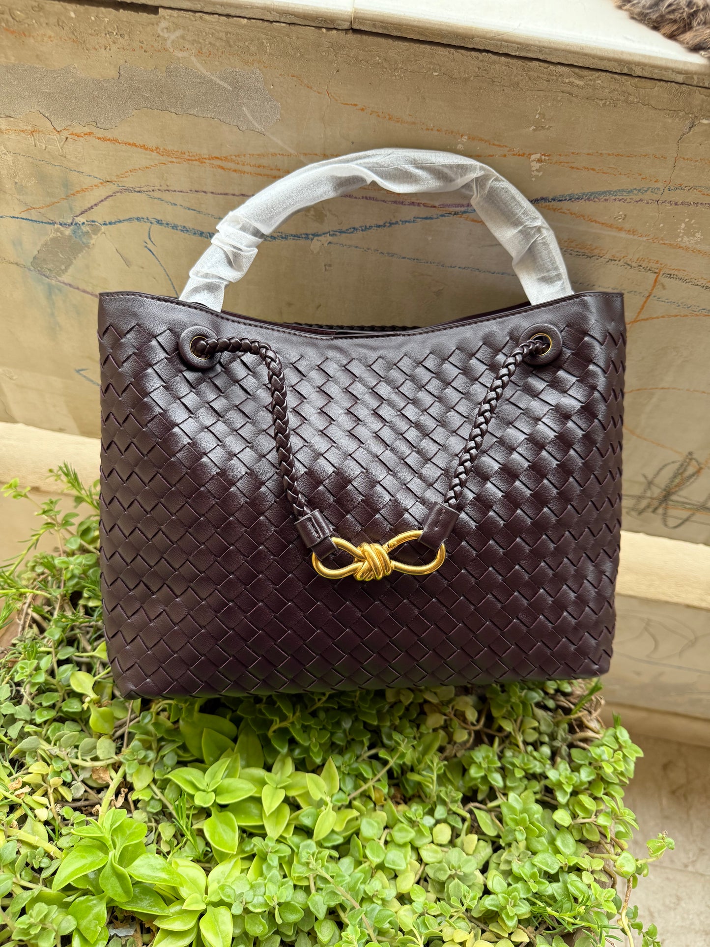 Bottega Venetta Andiamo Intrecciato-Dark Purple Master Series