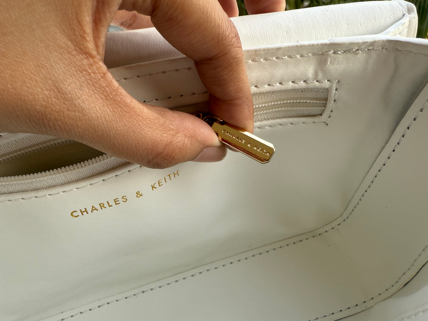 Charles & Keith Eleni Quilted Crossbody Bag-With Box