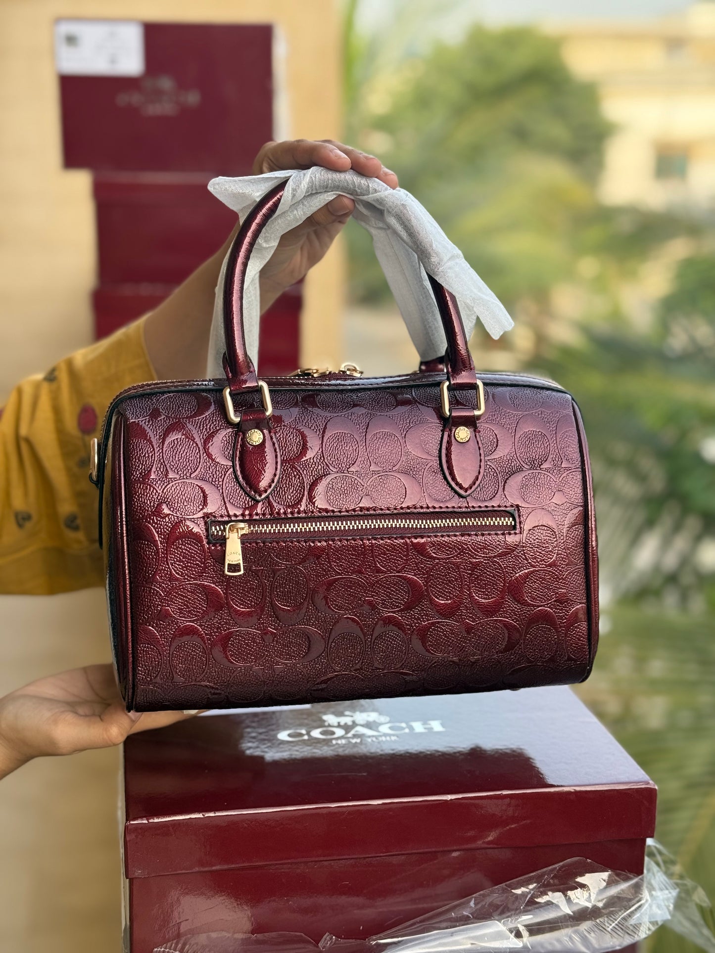 Coach Rowan Satchel With Box Master Series