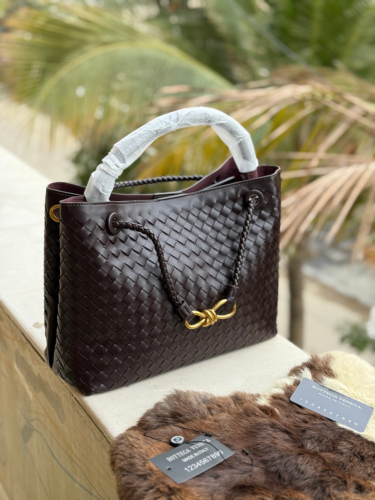 Bottega Venetta Andiamo Intrecciato-Dark Purple Master Series