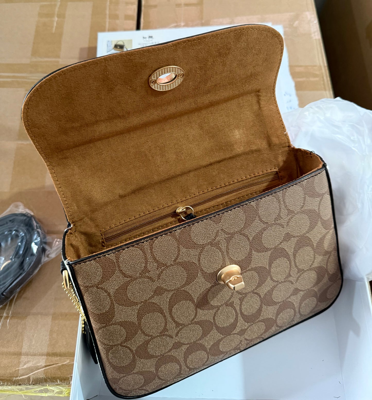 Coach Marlie Top Handle Satchel With Box.