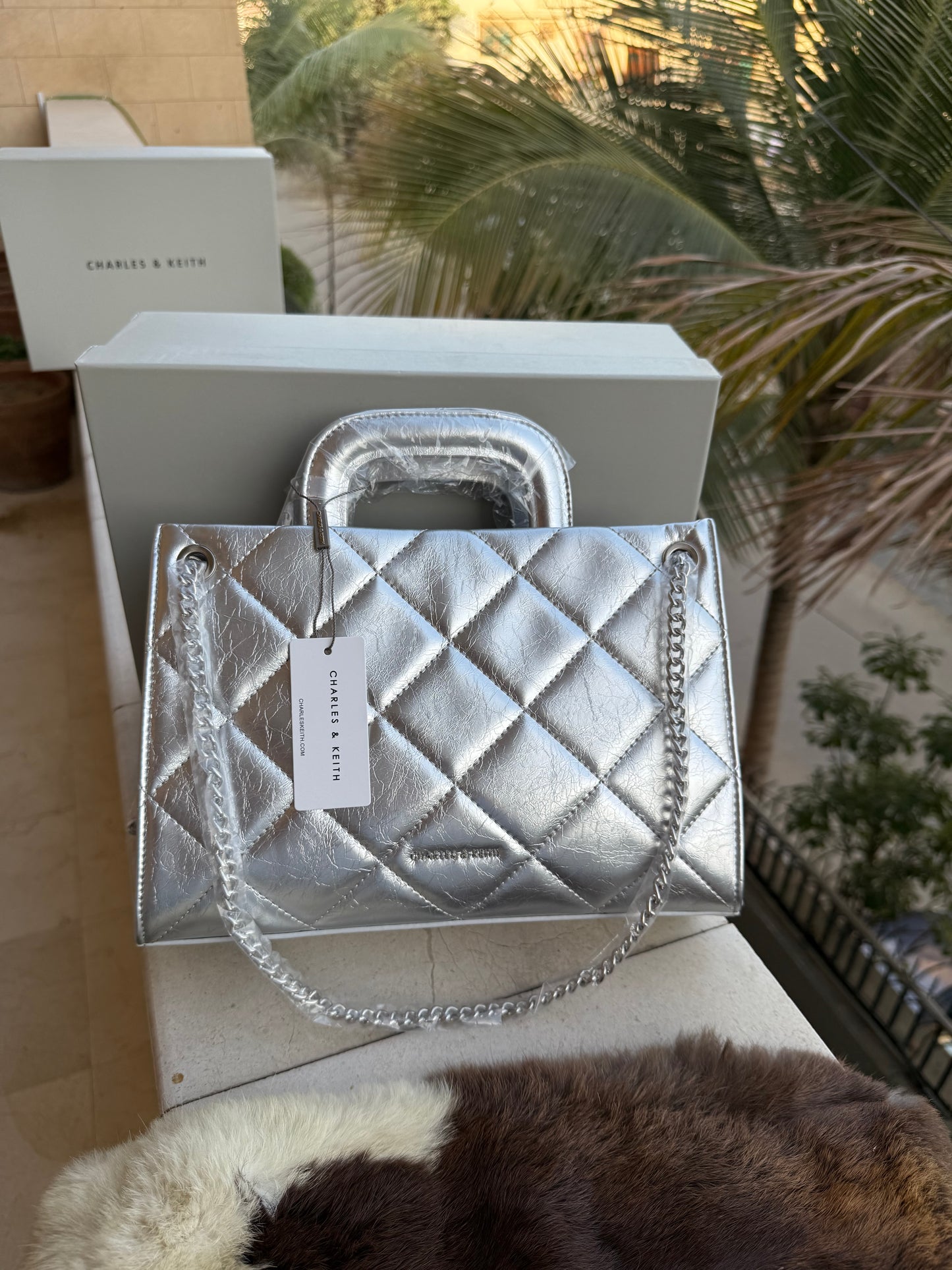 Charles & Keith Apfra Quilted Chain Master Series With Box