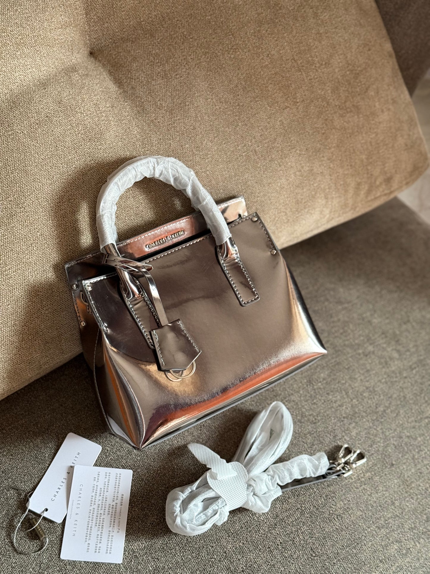 Charles & Keith Rene Structured Top handle bag-Master Series