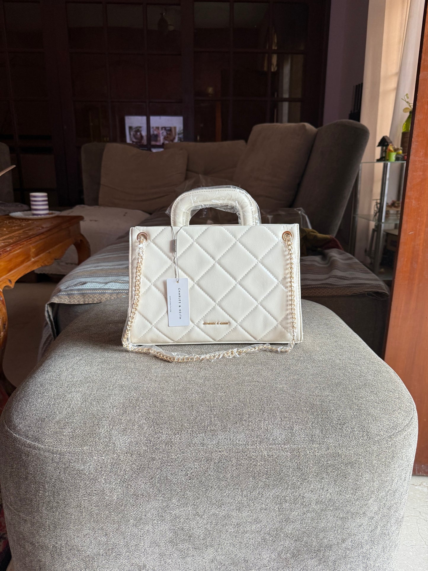 Charles & Keith Apfra Quilted Chain Master Series With Box