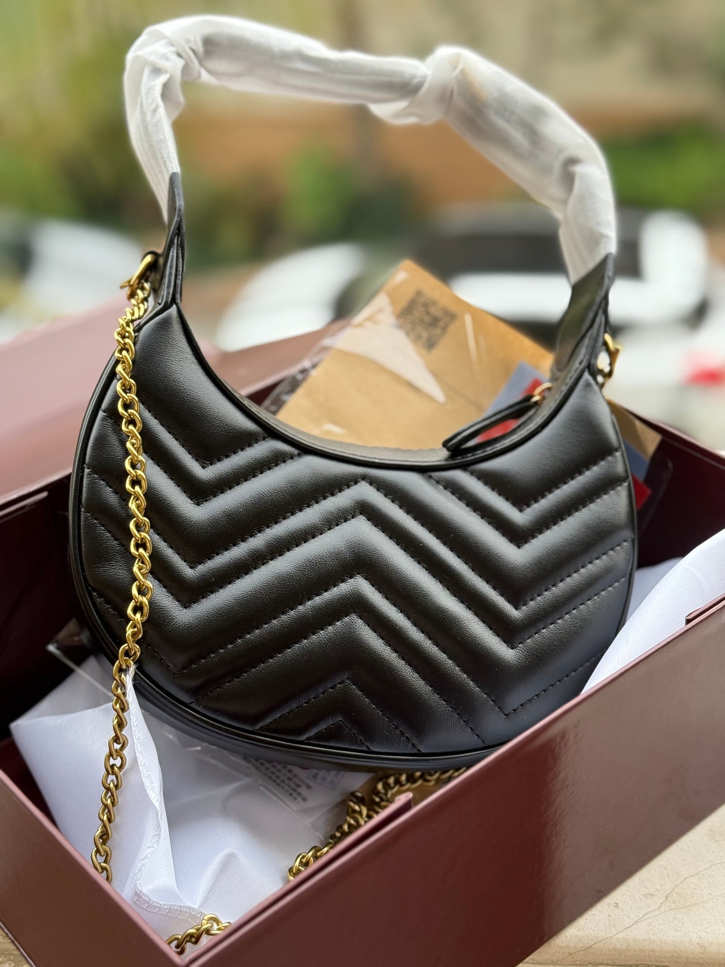 Gucci Marmont Shoulder bag With Box-Master Series With long chain