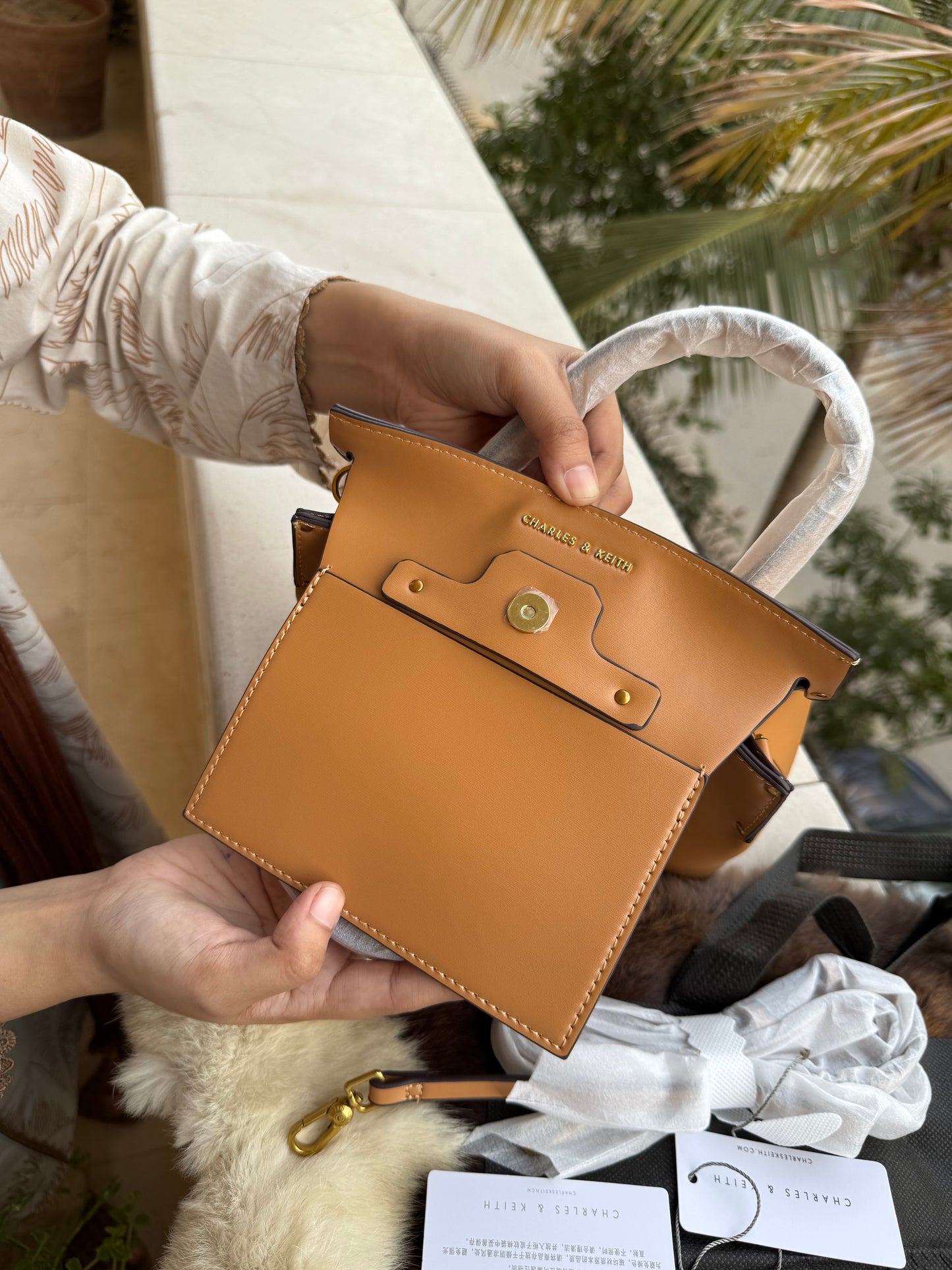Charles & Keith Rene Structured Top handle bag-Master Series