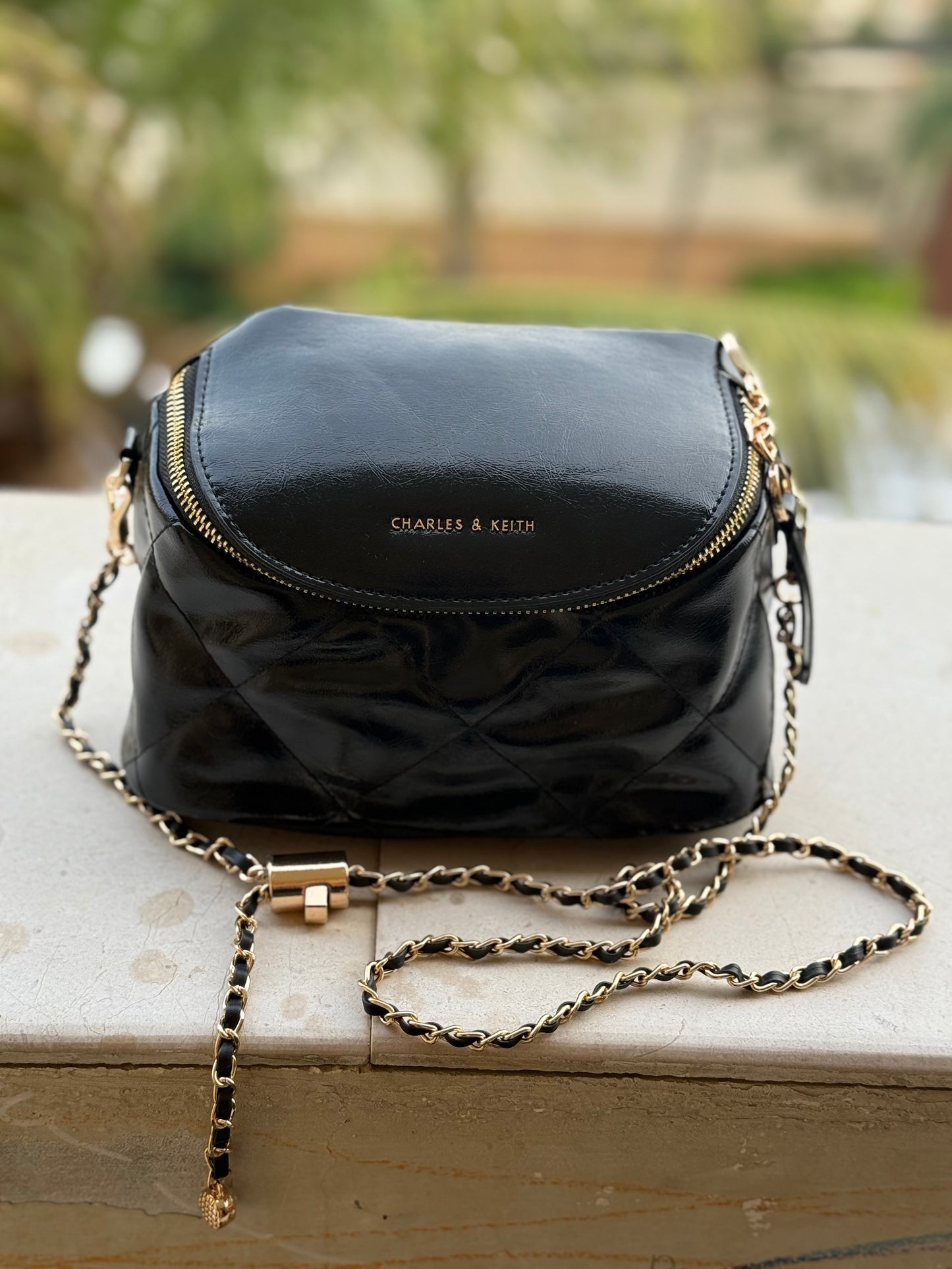 Charles & Keith Apfra Quilted Crossbody Bag With Box-Master Series
