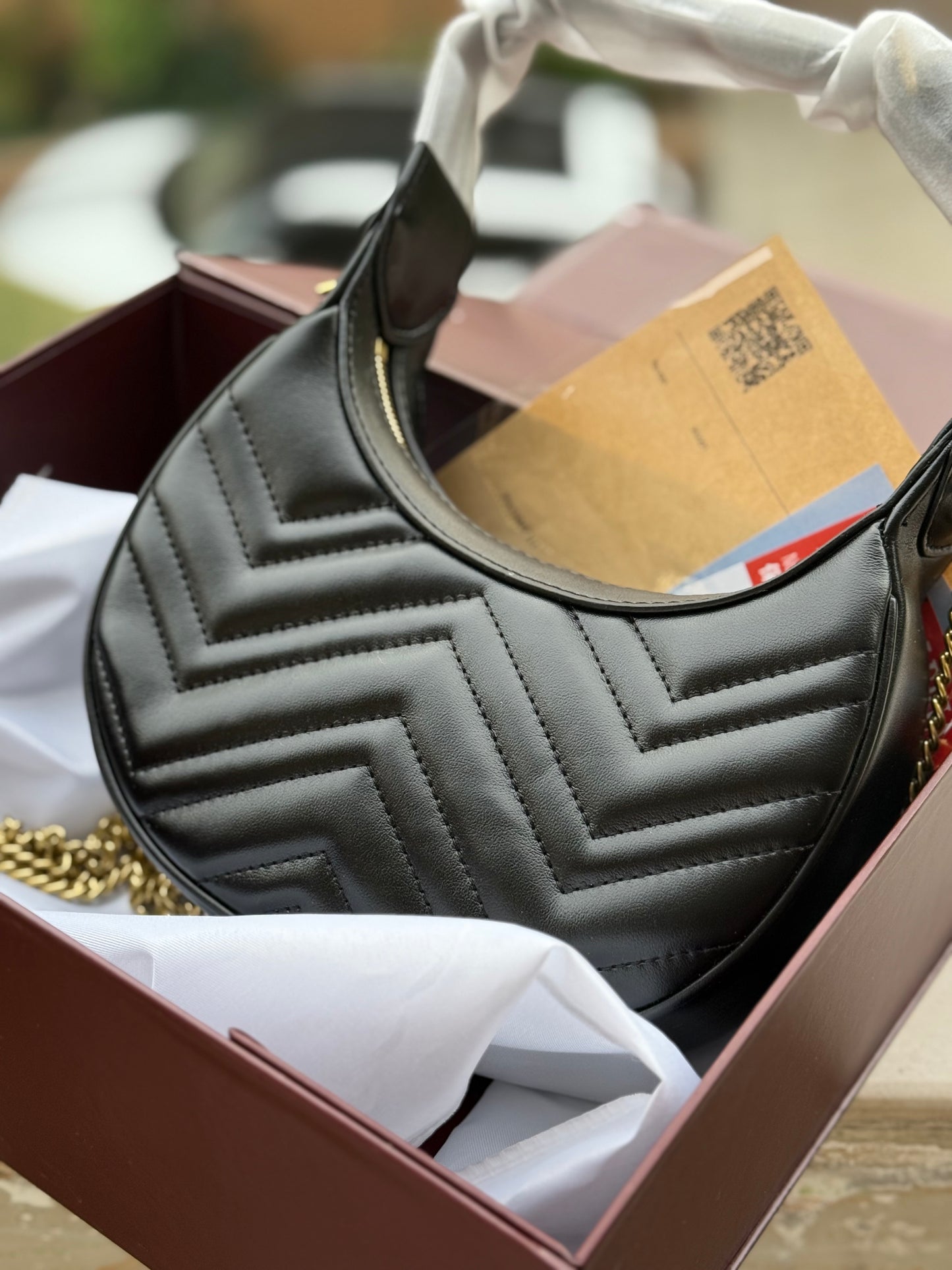Gucci Marmont Shoulder bag With Box-Master Series With long chain
