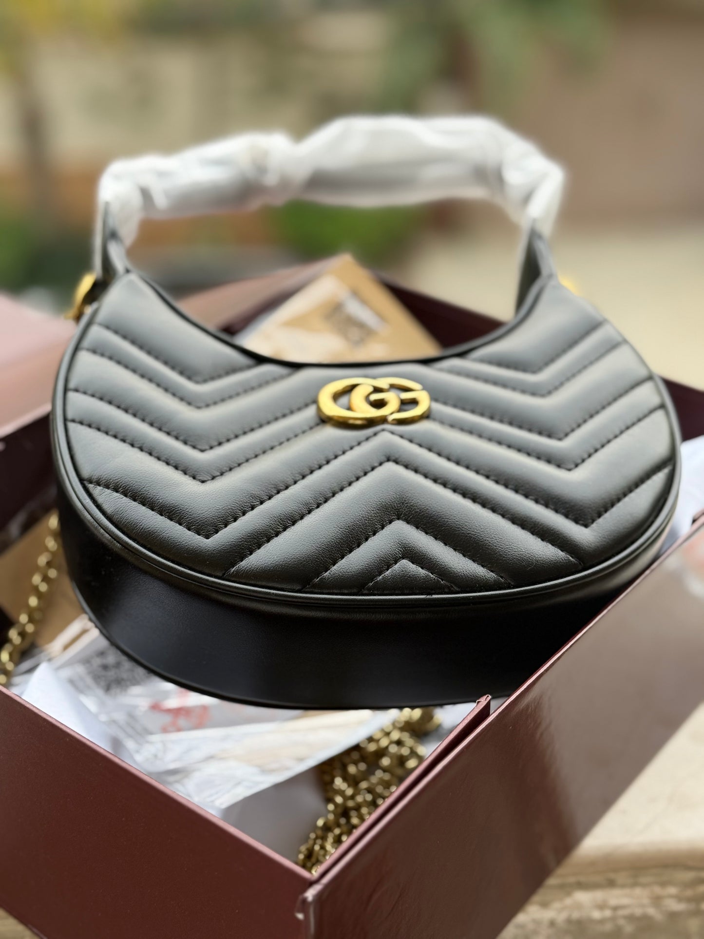 Gucci Marmont Shoulder bag With Box-Master Series With long chain