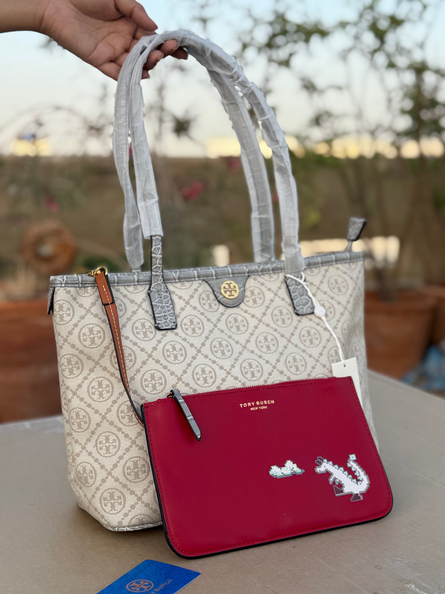 Tory Burch T Monogram Cloud Zip Tote Bag-Master Plus Series