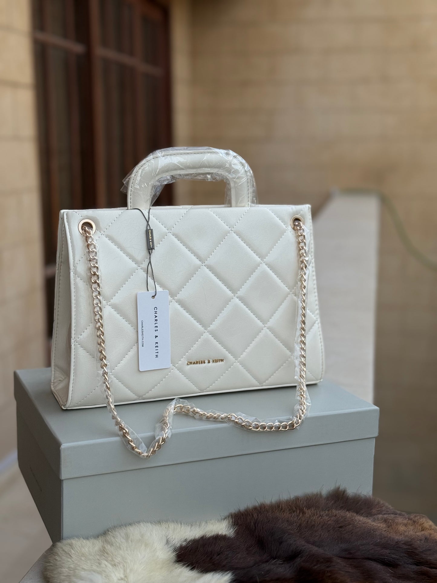 Charles & Keith Apfra Quilted Chain Master Series With Box