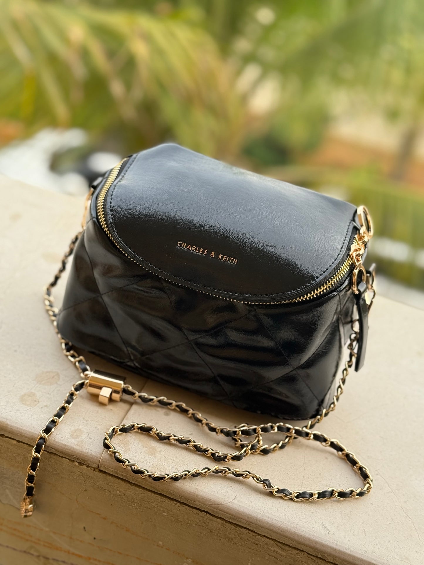 Charles & Keith Apfra Quilted Crossbody Bag With Box-Master Series