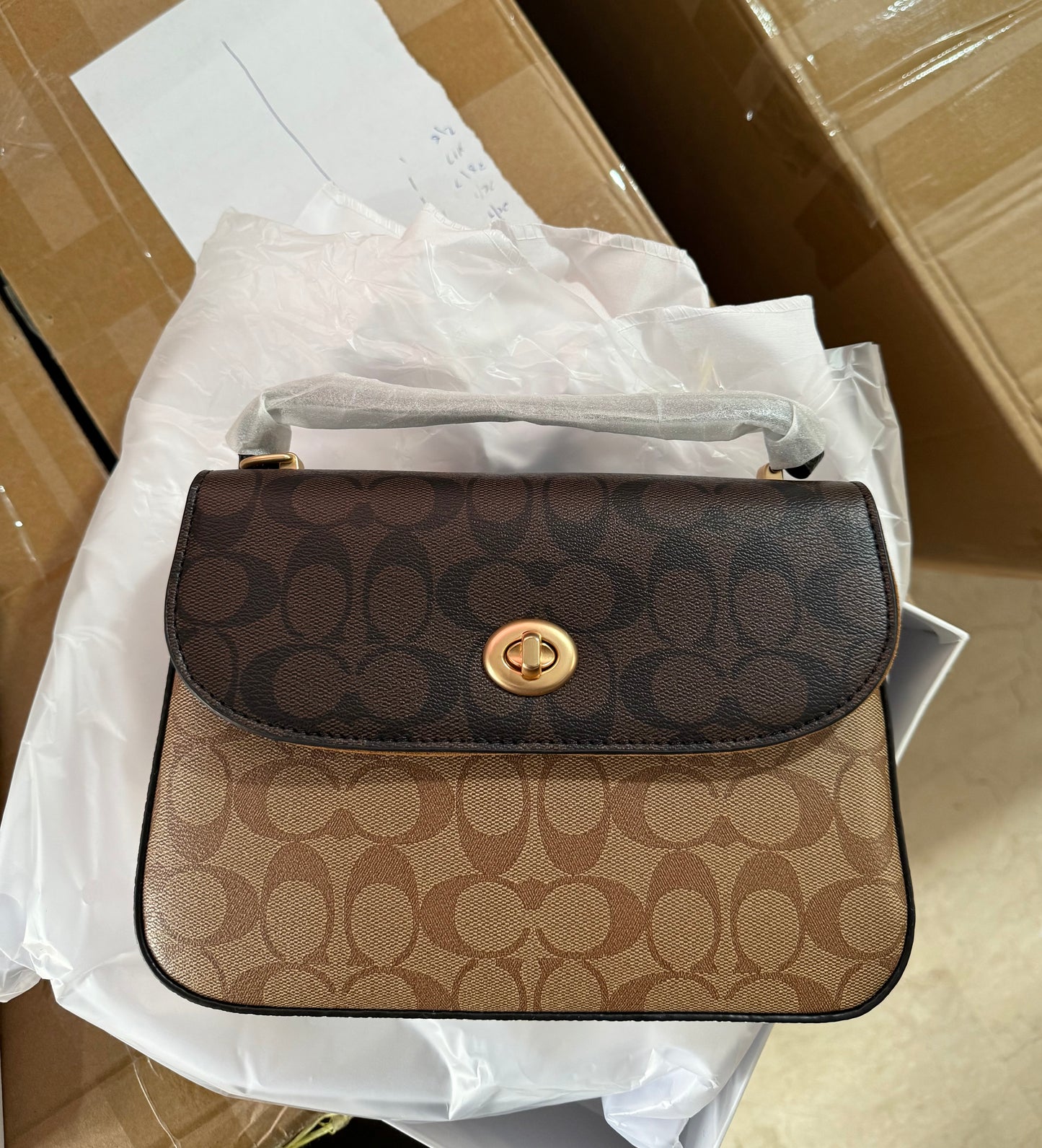 Coach Marlie Top Handle Satchel With Box.
