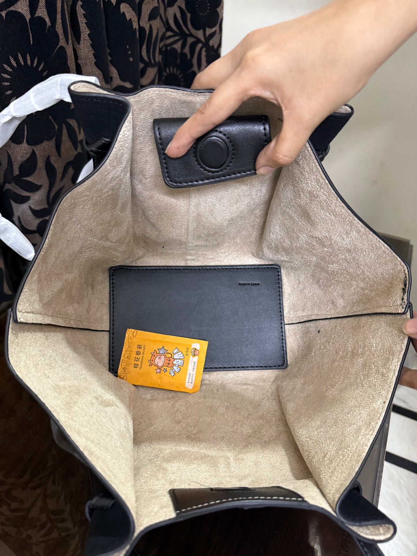 Polène Cyme Mini tote bag in suede-Master Series-Same as original.