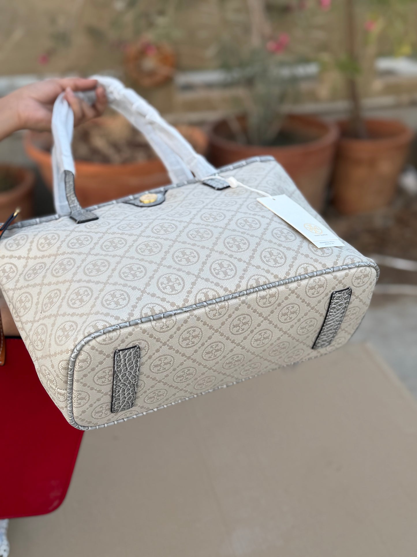 Tory Burch T Monogram Cloud Zip Tote Bag-Master Plus Series