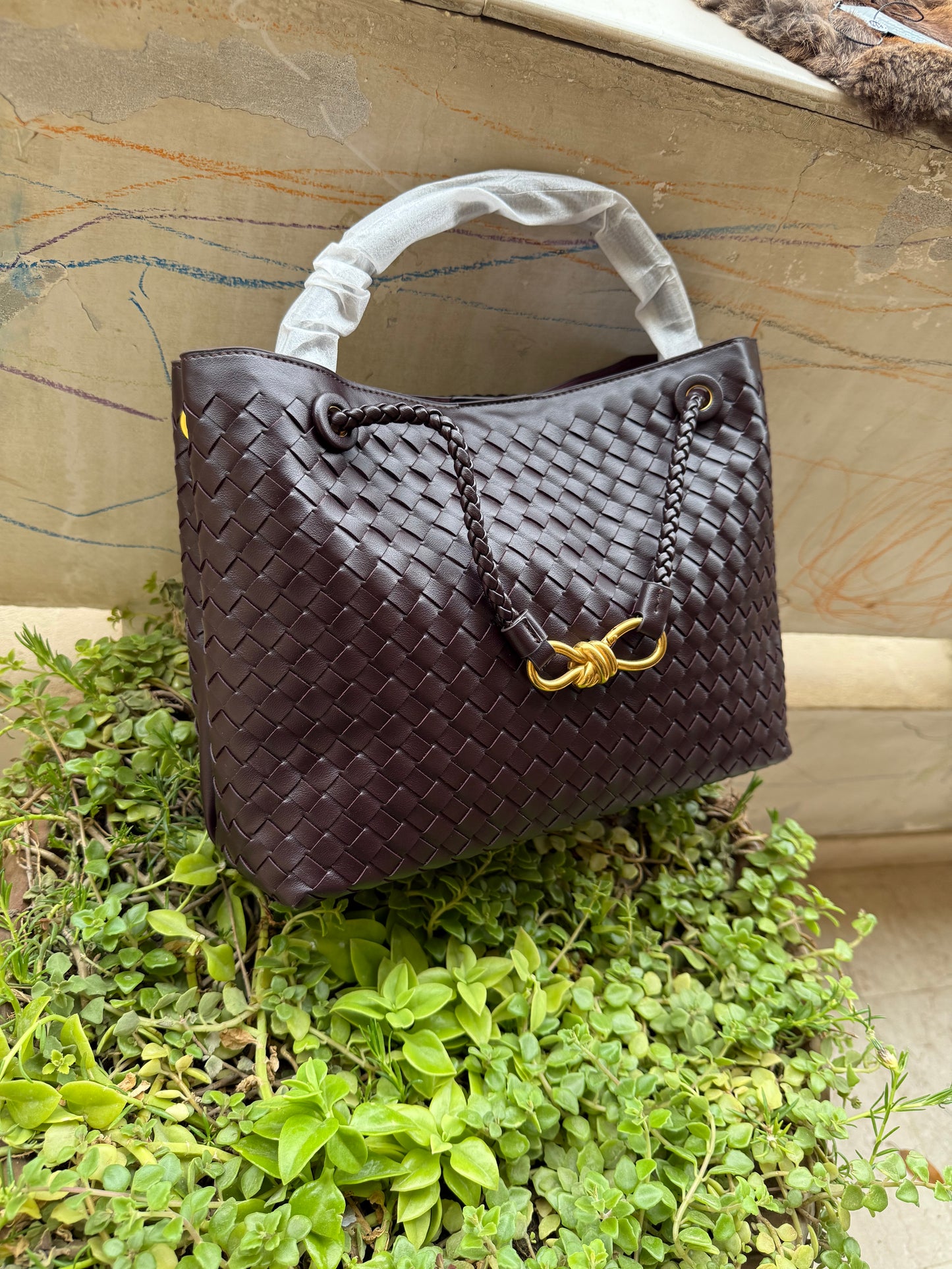 Bottega Venetta Andiamo Intrecciato-Dark Purple Master Series