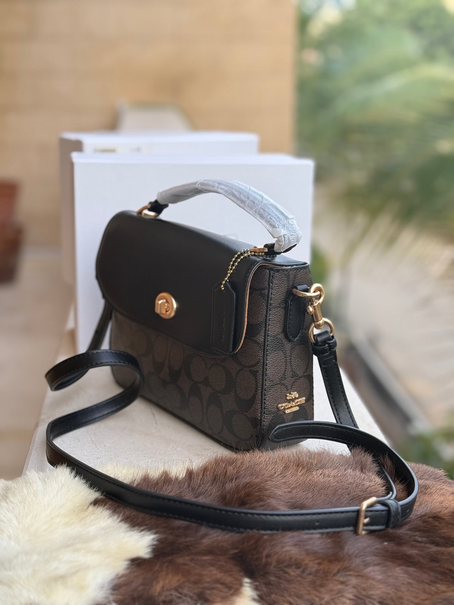 Coach Marlie Top Handle Satchel With Box.