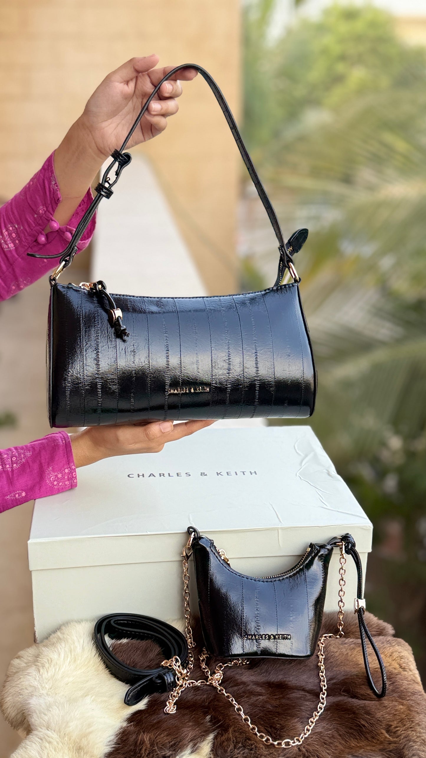 Charles & Keith Shoulder With Micro Bag-With box-Master Series