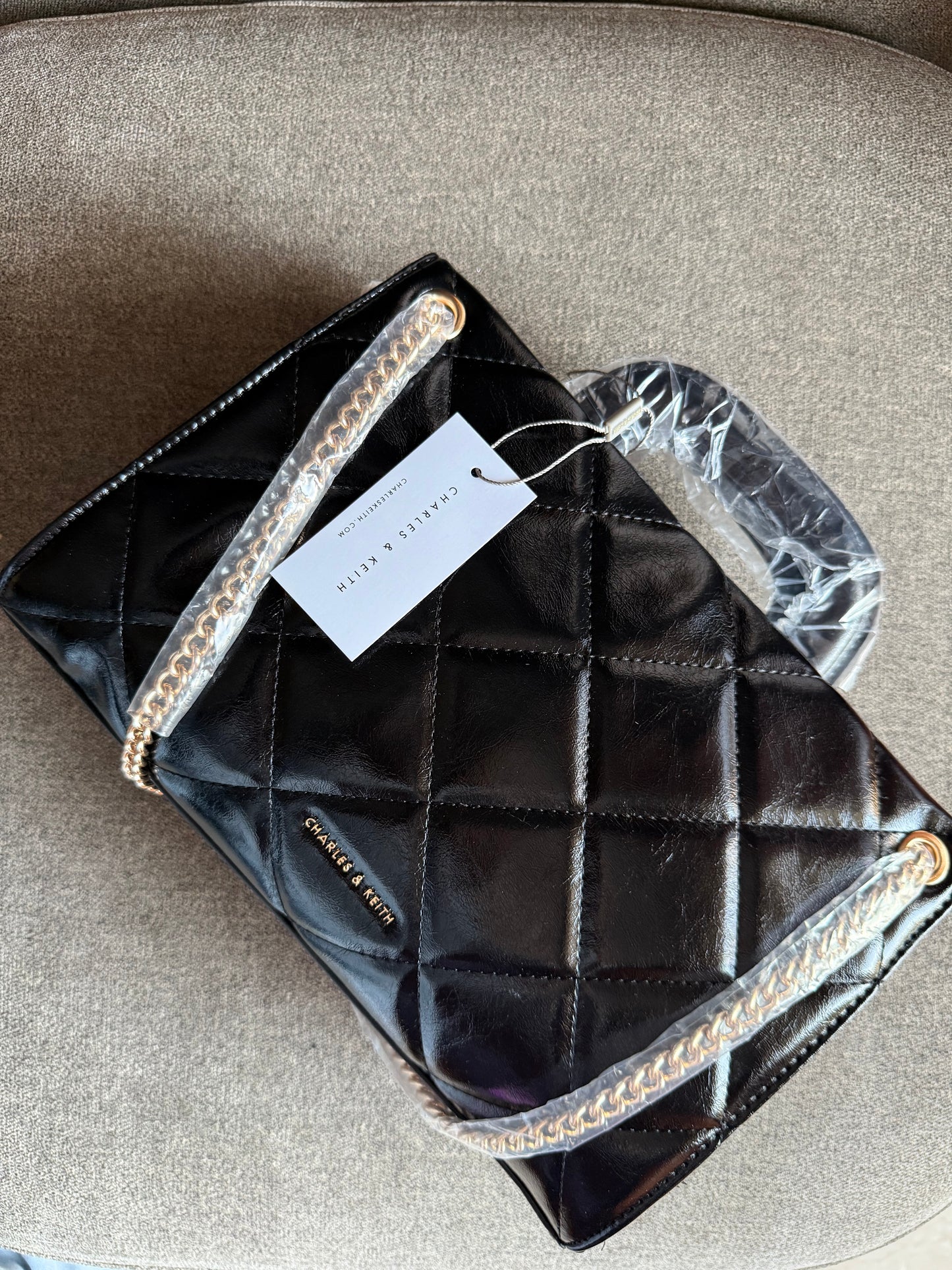 Charles & Keith Apfra Quilted Chain Master Series With Box