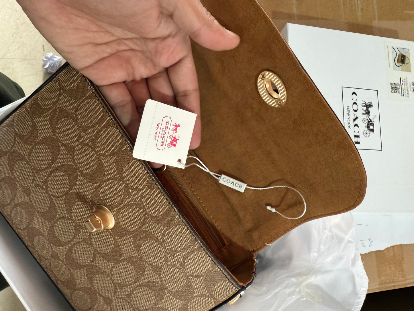 Coach Marlie Top Handle Satchel With Box.