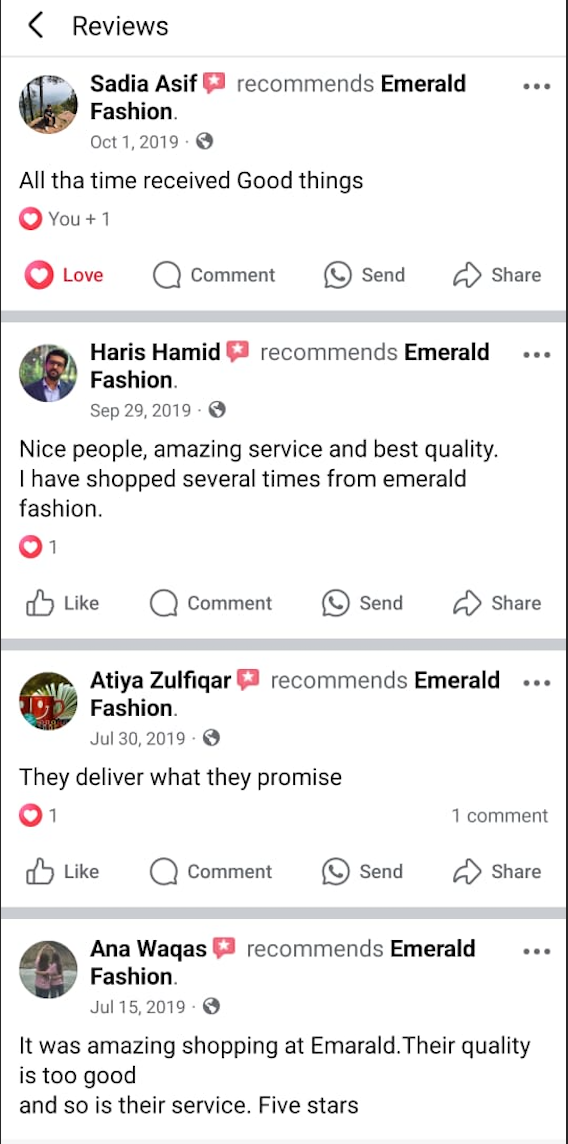Customer Review Screenshot