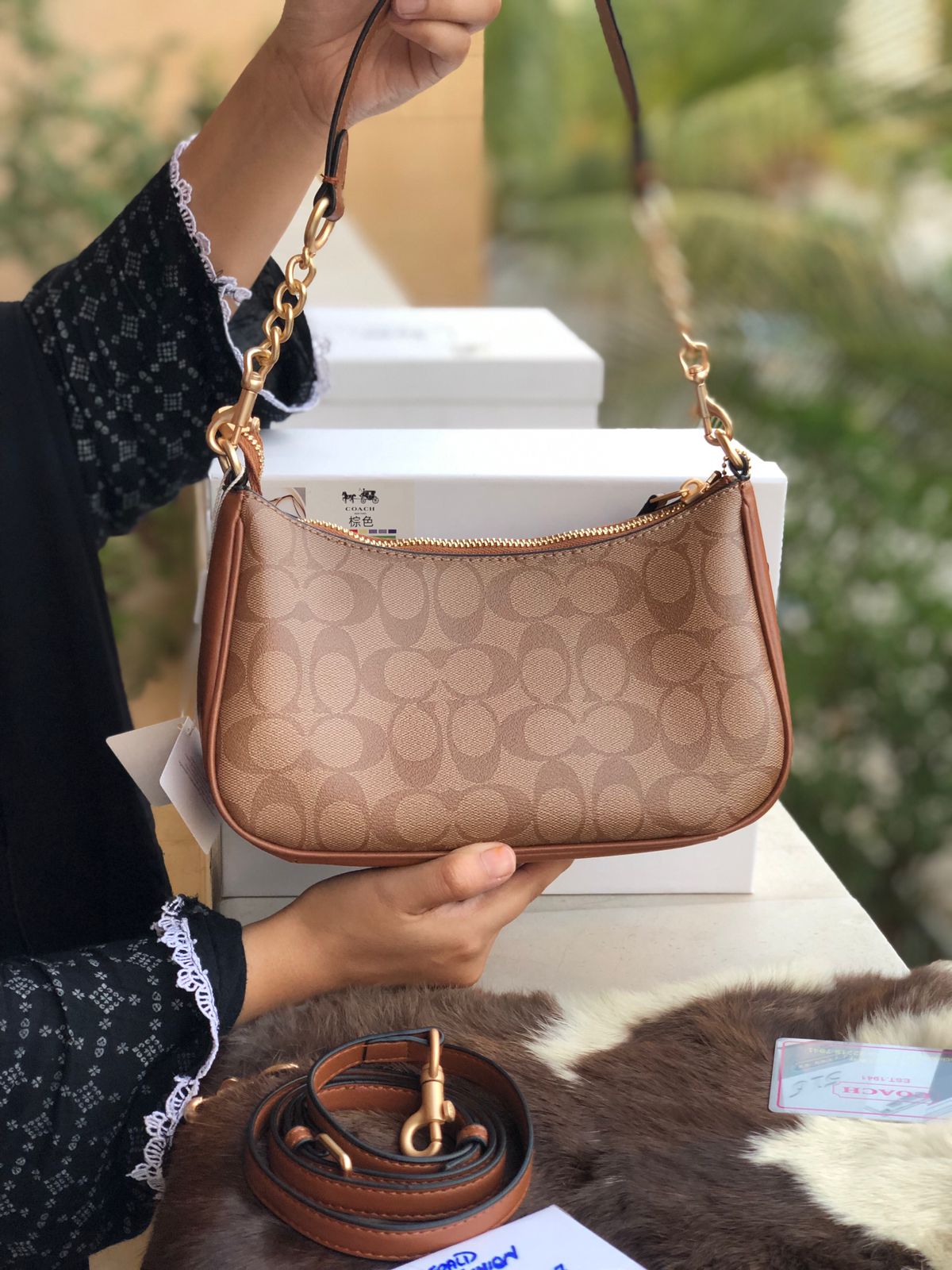 Coach Teri Hobo Bag ( Master Series ) With Box Packaging